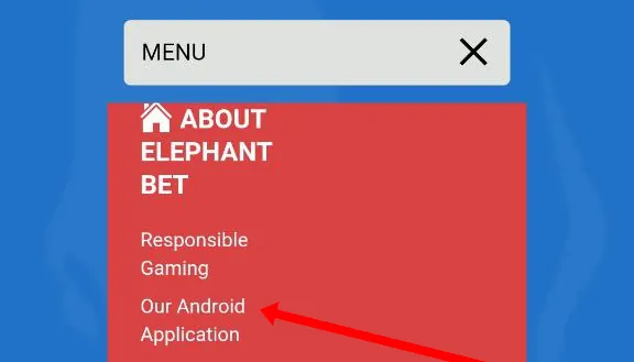 elephantbet app section